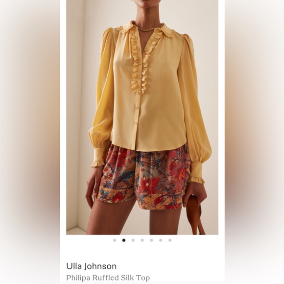 Ulla Johnson Philipa Ruffled Silk Top - Picture 4 of 4